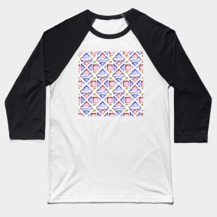 3d Geometric Pattern Baseball T-Shirt